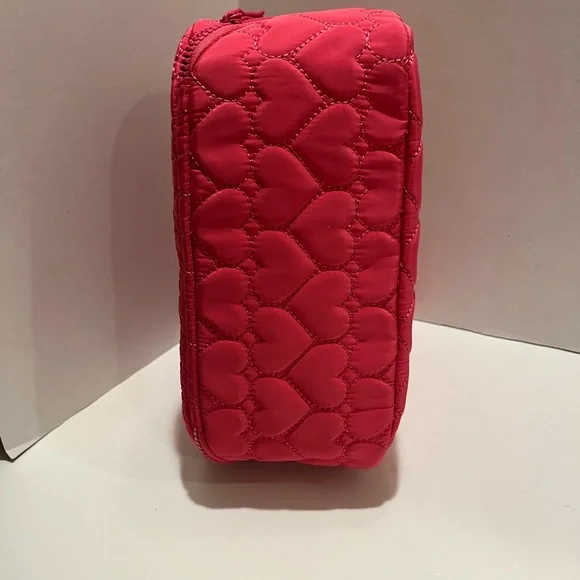 NWT Betsy Johnson Hot Pink Quilted Heart Bag - Picture 6 of 16